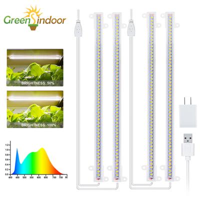 Tiras de Luz LED para Cultivo Espectro Completo Temporizador LED Blanco Cálido Barras LED Para Plantas Lámpara Fito Fitolámpara Tienda de Cultivo Con Adaptador de Corriente