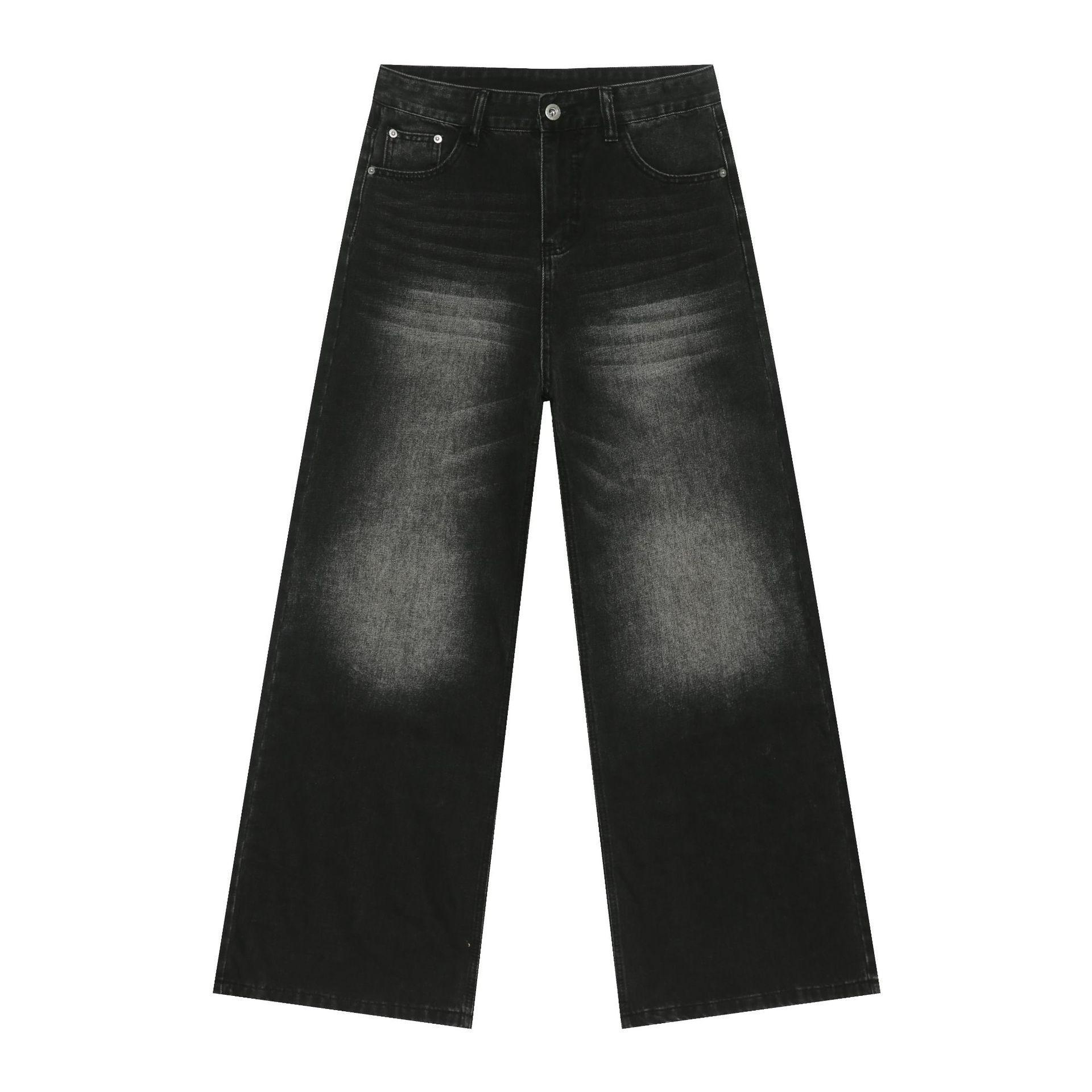 

Мужские джинсы из денима в стиле ретро, вываренные, свободные, повседневные, с широкими штанинами M