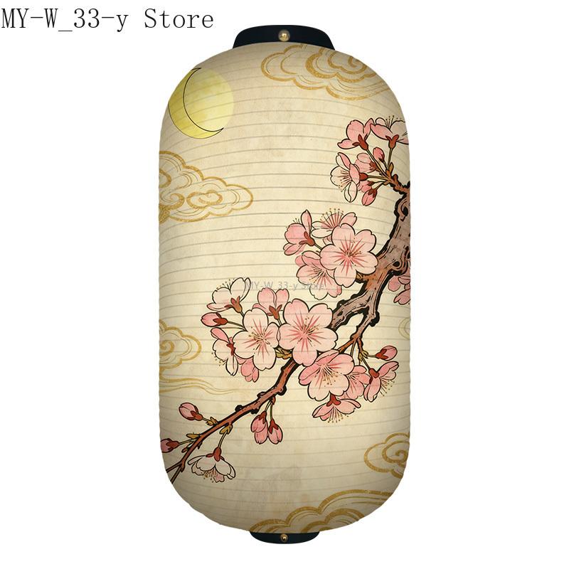 25x50cm Japanese-style Cherry Blossoms Cloth Lantern Ukiyo-e Traditional Printed Lantern Izakaya Cuisine Wedding Party Decor