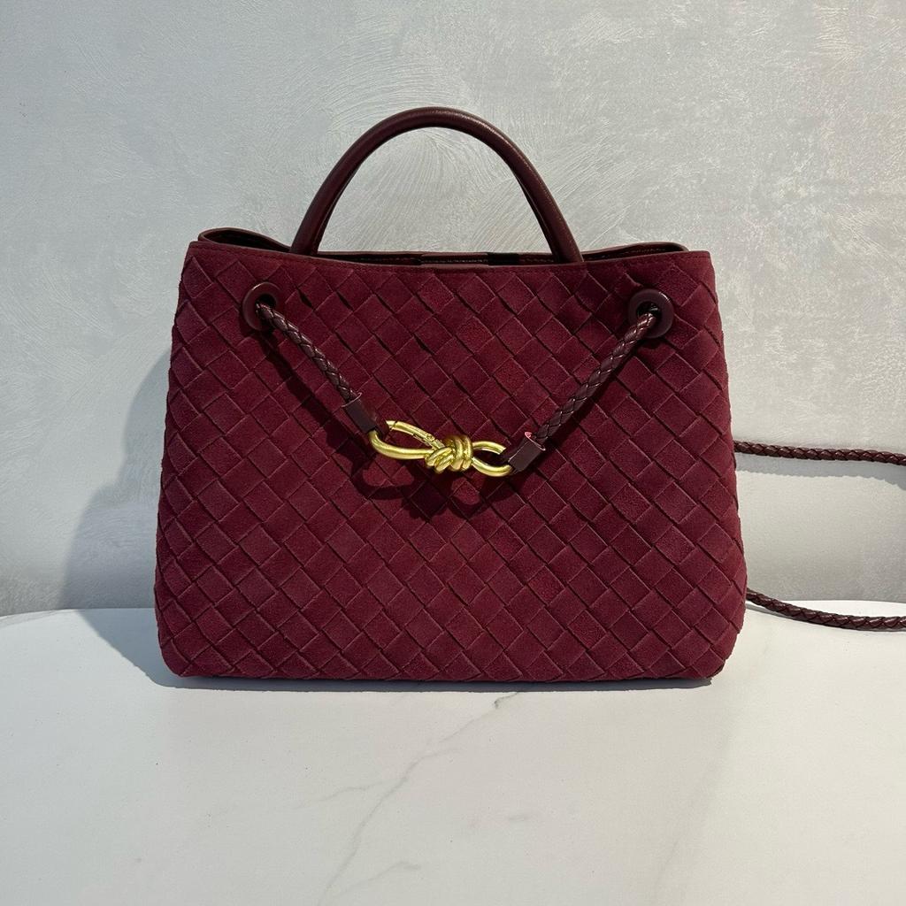 Gewebte Tasche Wildledertasche Mattiertes Rindsleder Großes Fassungsvermögen Pendler Vielseitig Tragbar Schulter Unterarm Crossbody Tragetasche Damen