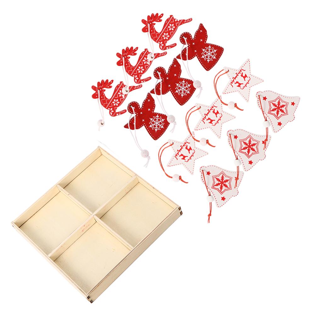 Weihnachtsanhänger aus Holz Christbaumschmuck Hängeetikett Anhänger Geschenke für Zuhause Weihnachts-Bastelarbeiten Deko