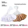 100 Pcs White String Jewelry Price Tags for Rings and Earrings, 15x25mm