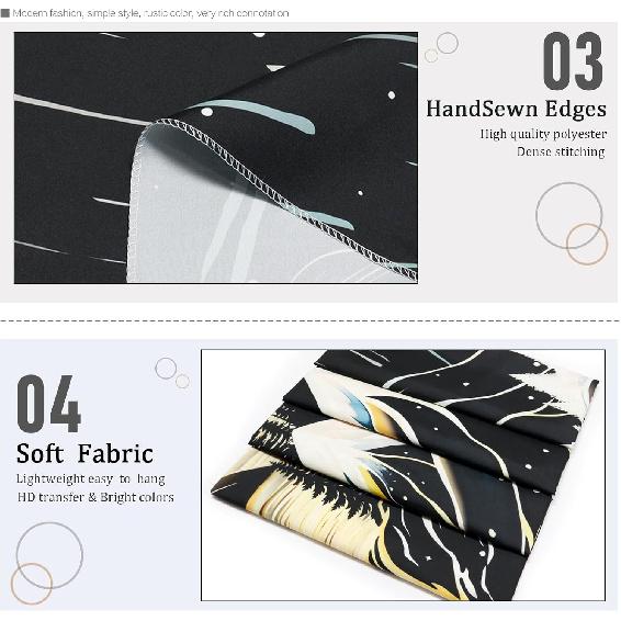 Amhokhui Black and White Tapestry Sun Mountain Tapestry Starry Night Aesthetic Tapestries Trippy River Landscape Tapestries Dark Wall Hanging Decor