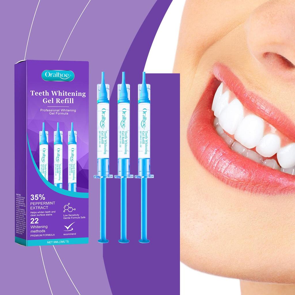 Oralhoe Гель для чистки зубов Мягкая ежедневная чистка Усиливающий пятновыводитель Отбеливающий уход за зубами
