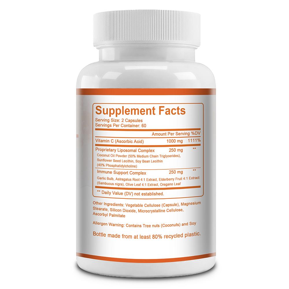 Fearathe Liposomal Vitamin C Antioxidant Protection Dietary Supplement, 120 Capsules
