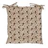 Beige Floral Pattern Cotton Cushion 38x38