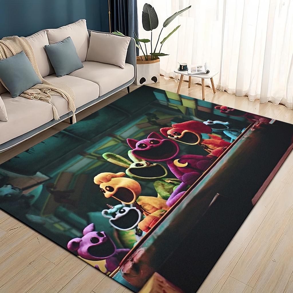 Cartoon S-Smiling C-Critters Catnap Craftycorn Rug Carpet for Living Room Bedroom Home Decor,kids Play Non-slip for Sofa Doormat