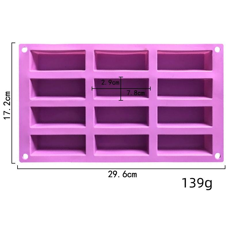 DIY Silicone Rectangle Cake Pan Square Soap Molds Pudding Muffin Loaf Brownie Cornbread Mould