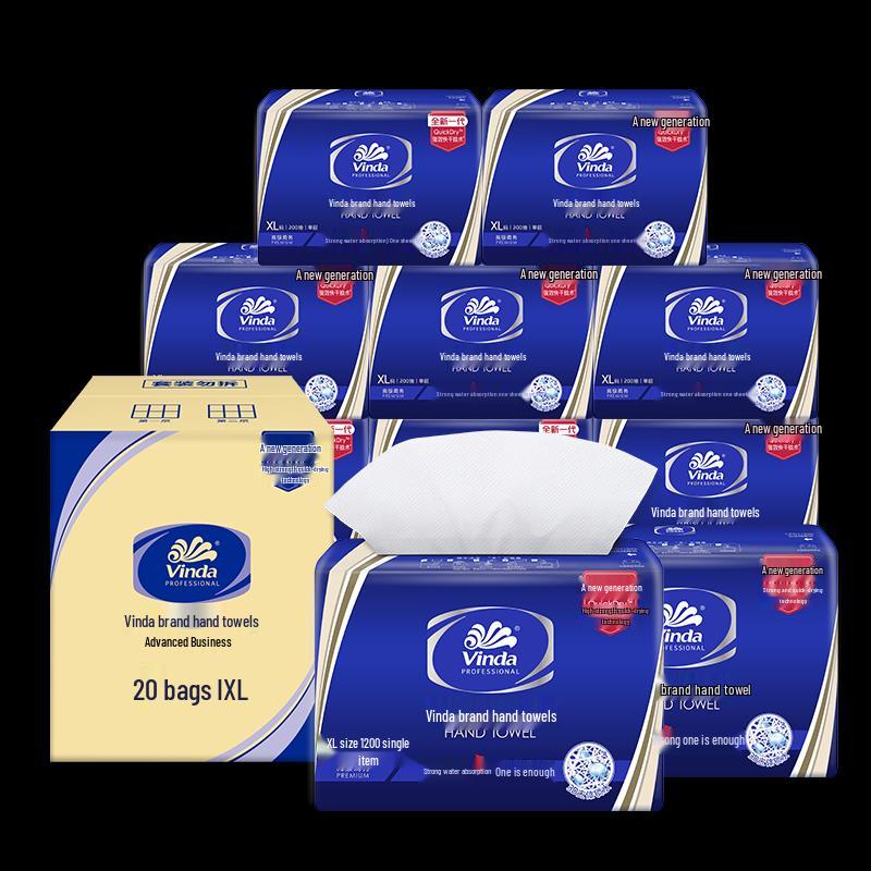 Vinda 1-Ply Commercial Facial/Hand Paper Tissue