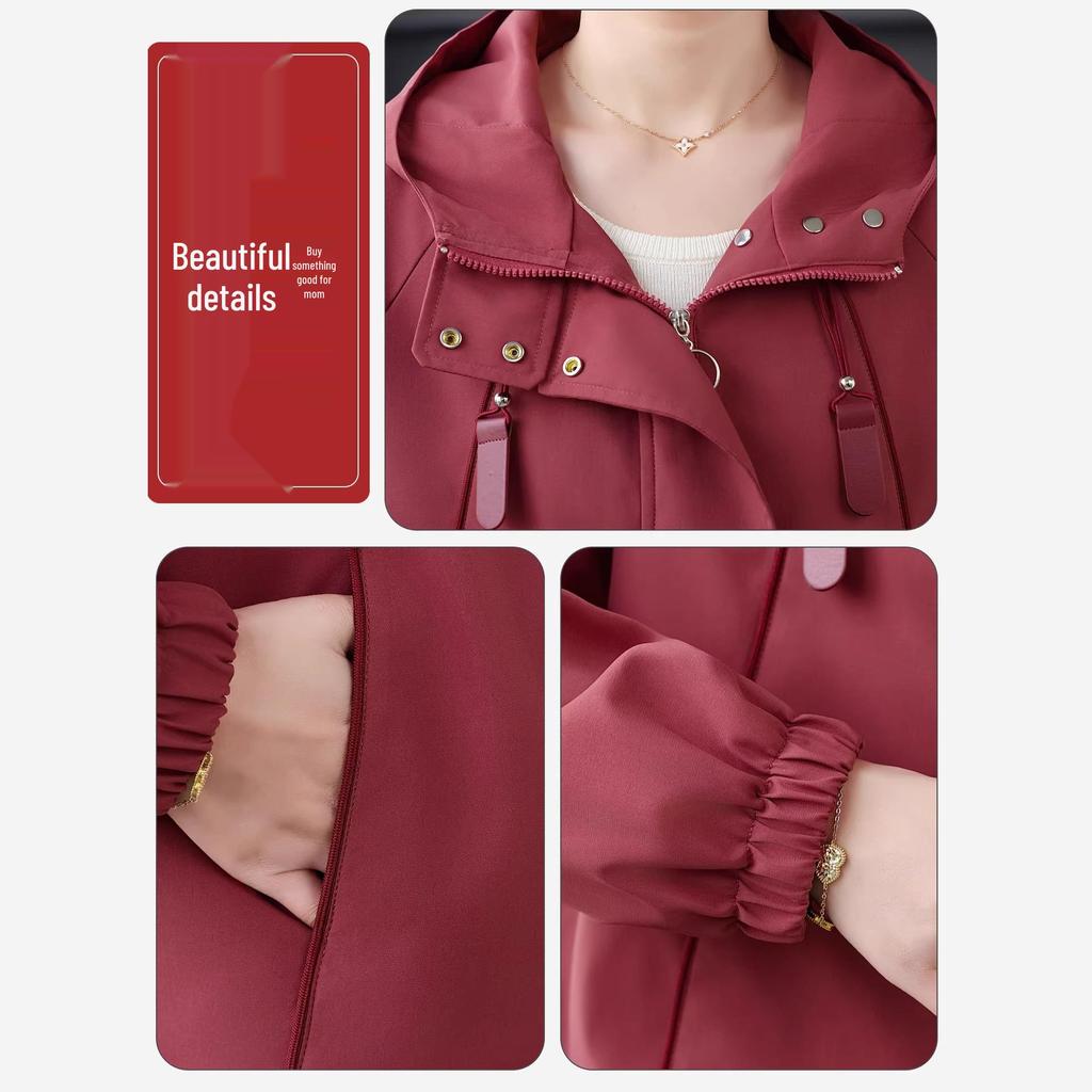 Elegant Spring Windbreaker for Mature Women 2026