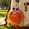 Backpacks Decorative Accessory Long Haired Plush Creature Keychain, Cartoon Plushie Bag Charm, Furry Keyring Pendant for Handbags Keys Fluffy Bags