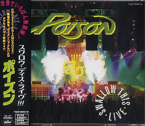 

CD POISON - Swallow This Live TOCP696061 Capitol Records 1991 Japan Rock Used