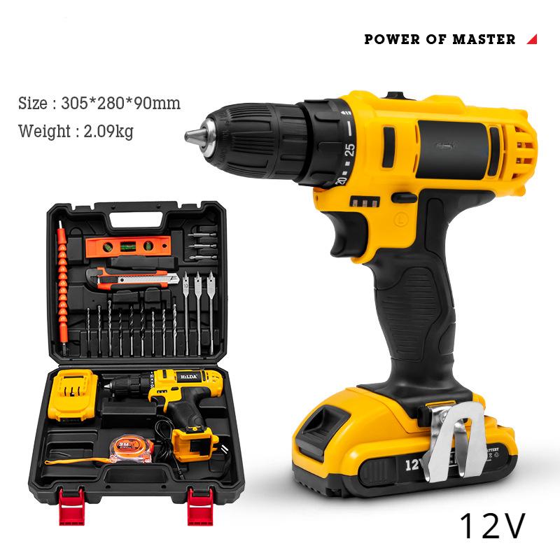 Lithium Drill Cordless Hand Drill Charging Electric Screwdriver Set Home DIY