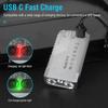 V10 EDC Keychain Flashlight Portable Mini Torch Type-C Rechargeable Work Light With Magnet UV Beep Camping Pocket Lantern