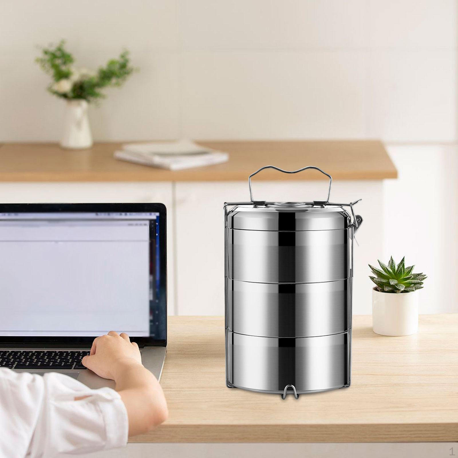 

Ланч-бокс Bento Box Snack с набором столовых приборов, вакуумная термоконтейнер для еды для взрослых 3 tier