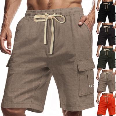 Shorts Cargo pour Homme Coupe Ample Taille à Cordon Multi-Poches Shorts Utilitaires pour Sports d'Extérieur Activités Décontractées