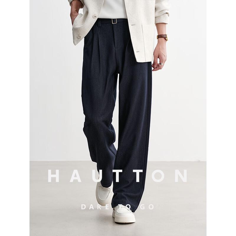 HAUT TON Men s Denim-Look Straight-Leg Casual Pants M