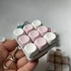 New Fidget Keychain DIY Keyboard Fidget Keychain Keys Button Relief Stress Finger Keyboard Cap 4/9Keys Pass The Time Clicker Toy