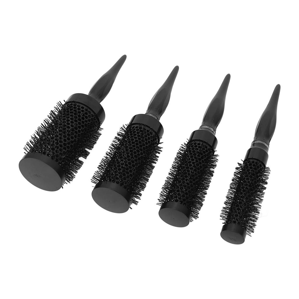 Round Brush Set Alloy Hair Styling Black Curling Round Hair Brush for Blow Drying Student