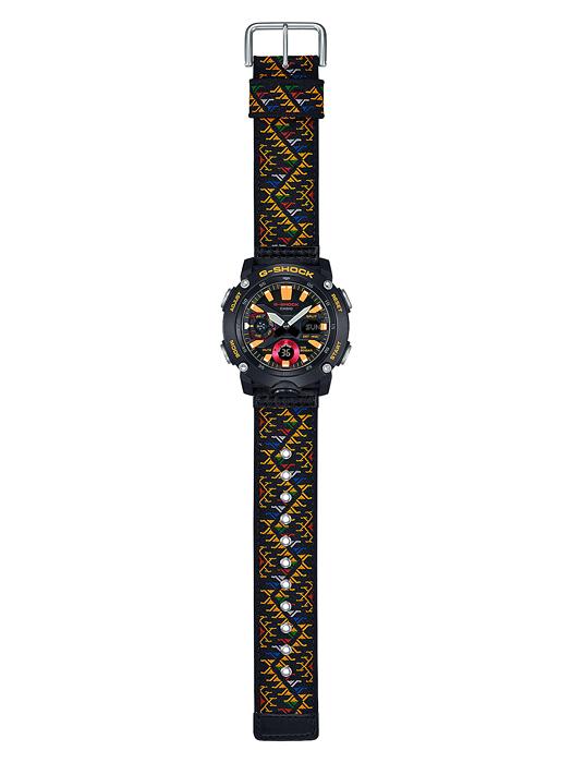Casio Męski zegarek kwarcowy z żywicy GA-2000BT-1A, wodoodporny do 200M, odporny na wstrząsy, cyfrowy