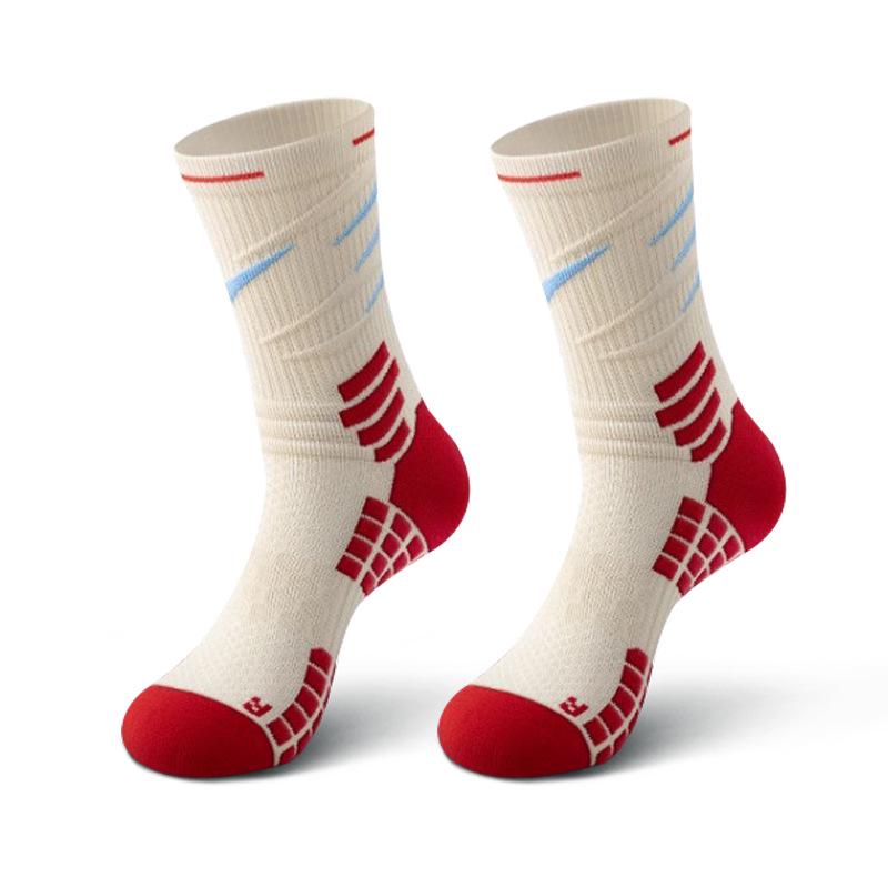 Men's Elite Long Tube Basketball Socks - Terry Bottom, Sweat-Absorbent, Odor-Resistant, Mid-Calf, High-Top Sports Running.