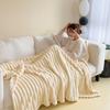 Bed Suppiles Solid Color Flannel Blanket Comfortable Warm Blanket Soft Thickened Office Nap Blanket Home