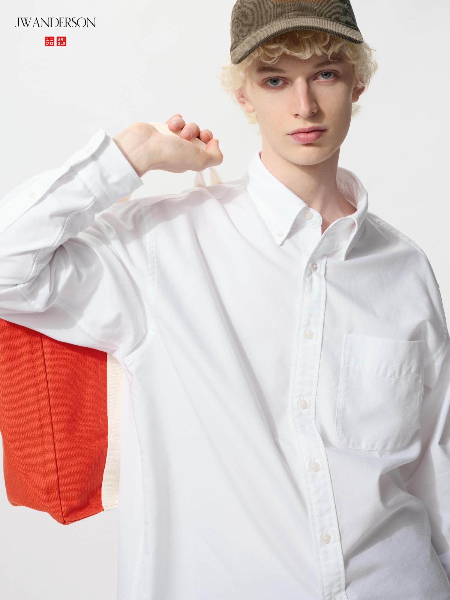 Uniqlo Япония Оксфордская оверсайз рубашка 00 WHITE/XS