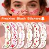 6pcs Waterproof Freckles Blush Stickers Long Lasting Makeup Stickers  Live House