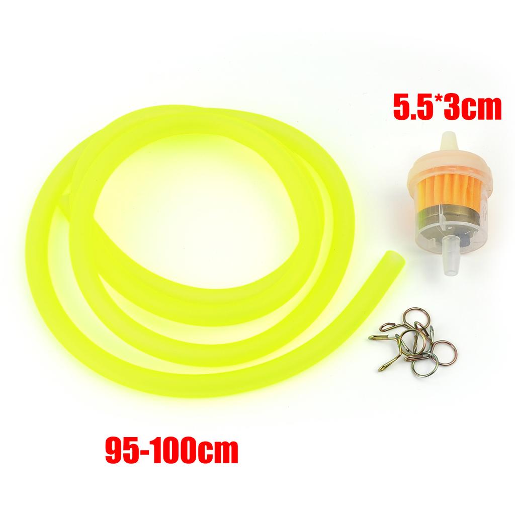 Motorcycle Inline Fuel Filter with Rubber Hose Replacement for Motorcycle Fuel System Cleaner Scooter Dirt Bike ATV Fuel Filter