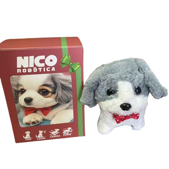 Robot Dog Electric Pet Realistic Fluffy Puppy Robot Interactive Toy Dog Walking Barking Tail Wagging Like A Real Dog for Kids Adults Gift