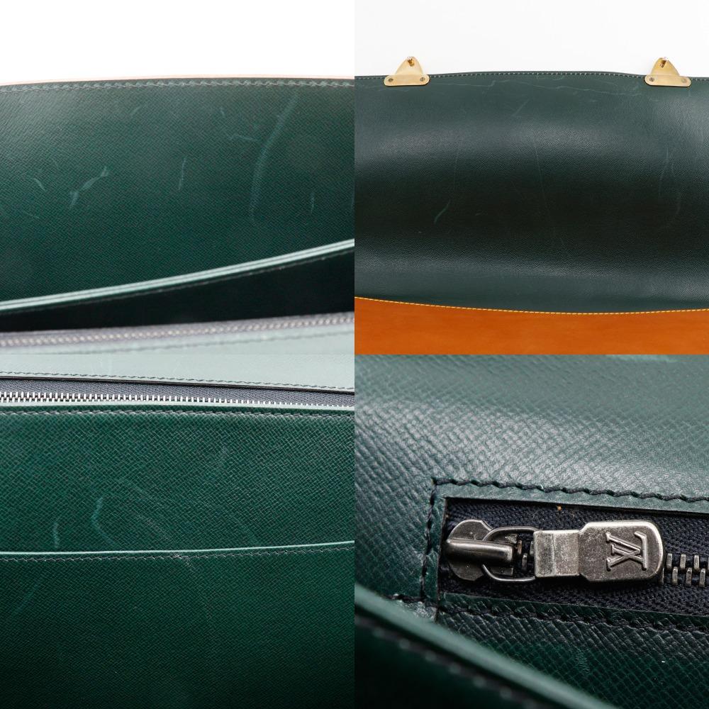 LOUIS VUITTON Selbit Business bag Nume leather vintage Camel Nomad mens Used