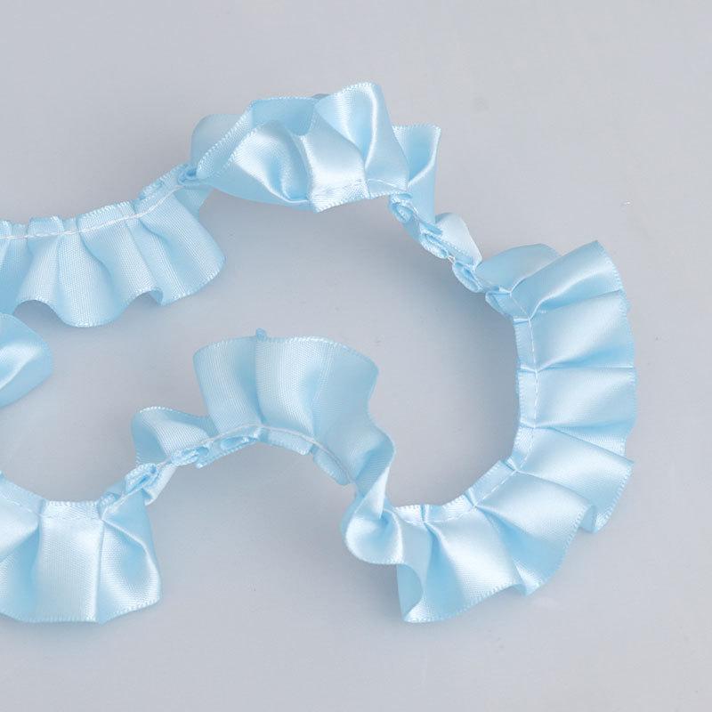 Crafting Materials Elegant Multifunction 2.5cm Single Polyester Ruffled Lace Clothing Skirt Doll DIY Craft Hat Jewelry Accessories Home Decoration