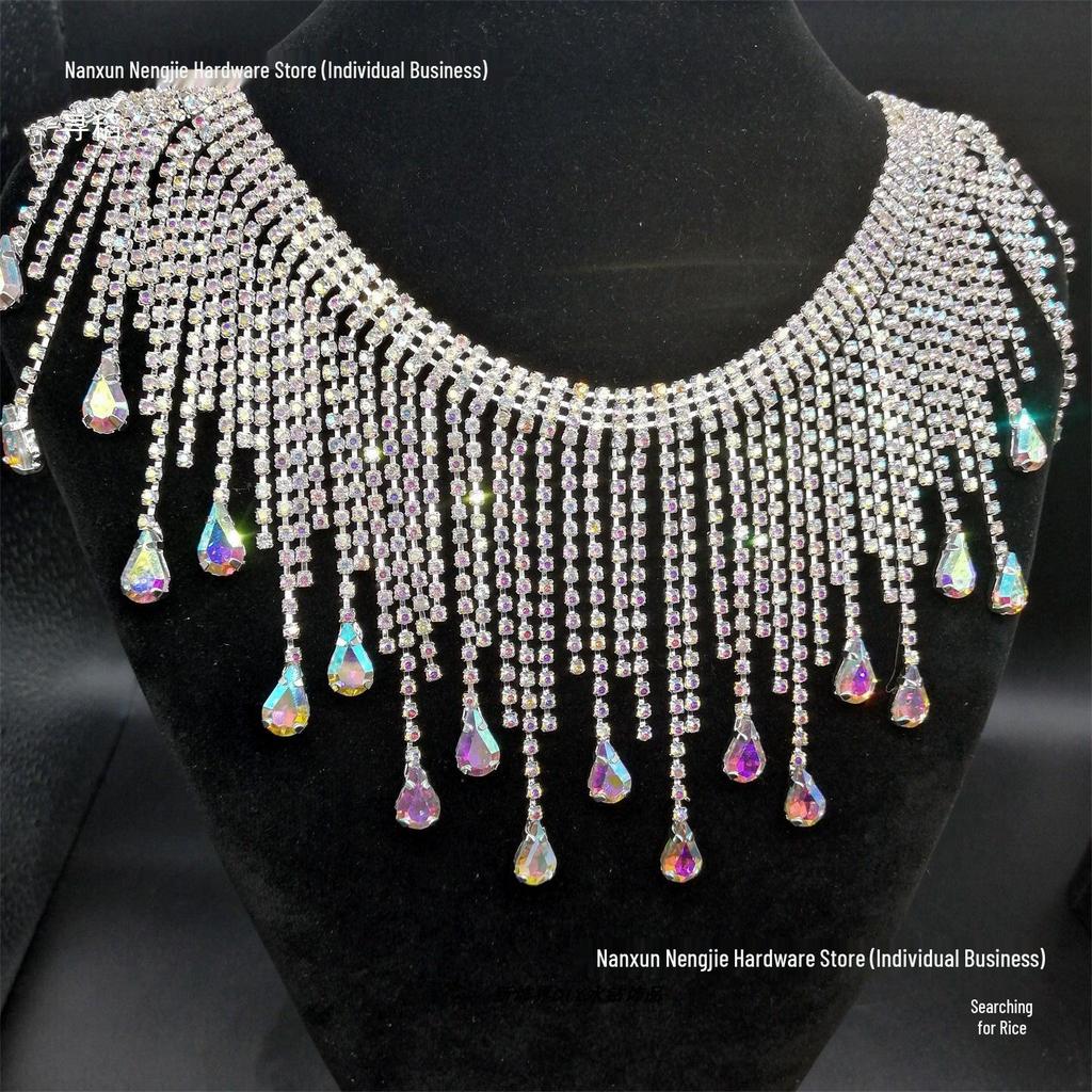 Exquisite Rhinestone Tassel Chain for Belly Dance & Accessories