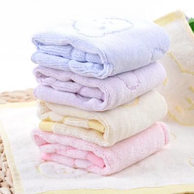 1Pcs 25x25cm Small Square Face Towel Cartoon Bear Cotton Kindergarten Hand Wash Cloth Water Absorbent Soft