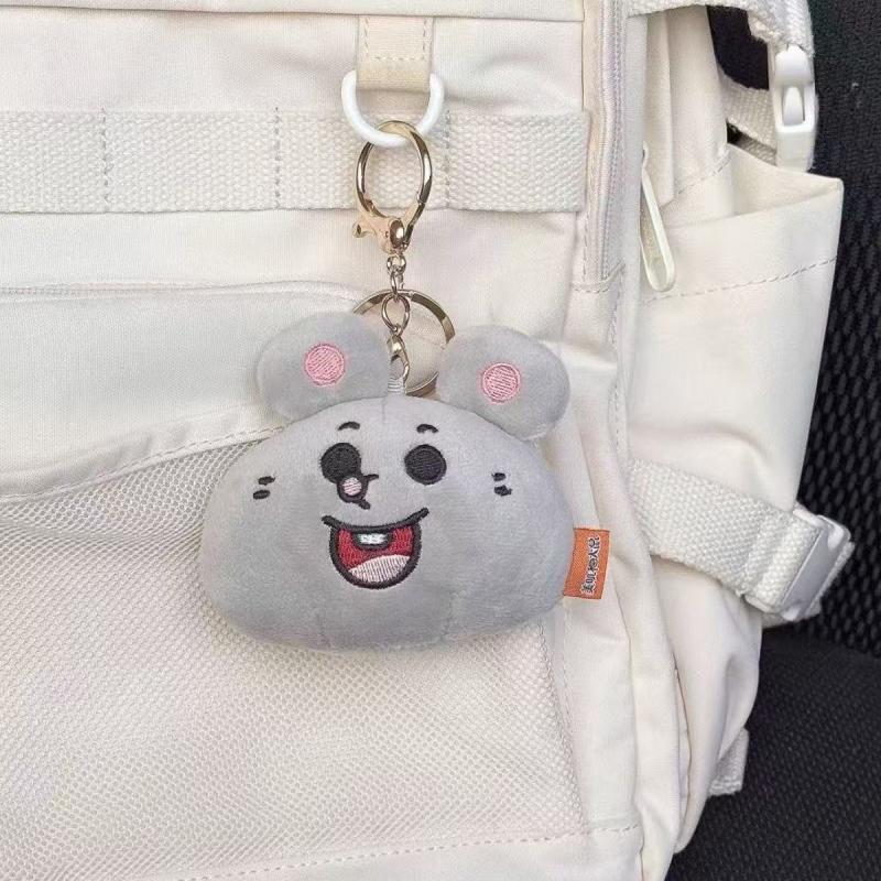 

Cartoon Funny Plush Rat Dolls Keychain Pendant Cute Stuffed Animal Doll Keyring Lovely Backpack Decoration Friends Gifts