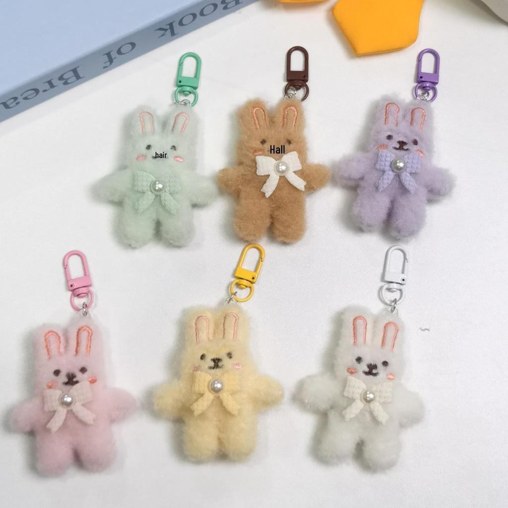 Cartoon Rabbit Plush Keychain: Cute Backpack Charm & Student Gift