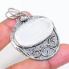 Natural Selenite, Topaz Gemstone 925 Sterling Silver Jewelry Pendant 2.17" ZS-150