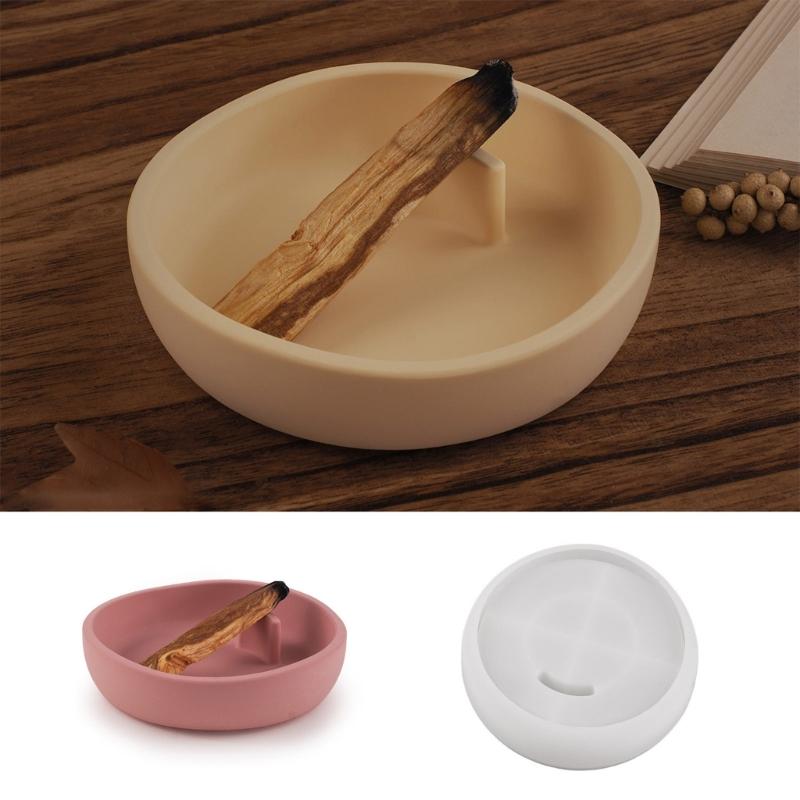 Creative Silicone Mold Candle Tray Moulds Plaster Crafting Moulds Silicone Texture Suitable for Home Decors Enthusiasts