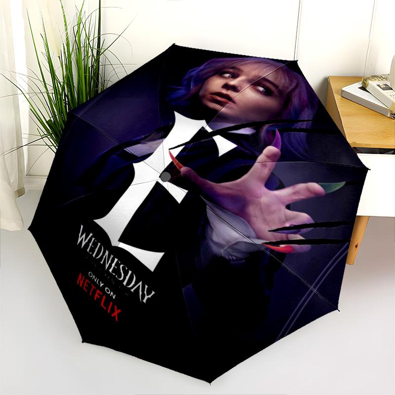Wednesday Outcast Book Folding Umbrella Travel Suitable For All Seasons Sun Umbrella Umbrella Light