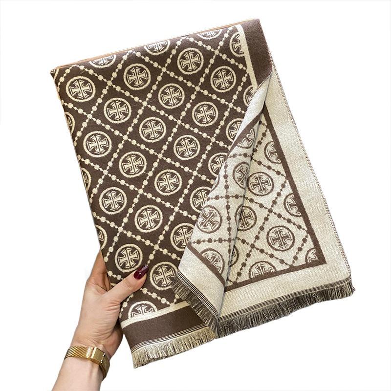 Scarf Women's Winter Classic New Versatile Lengthened Imitation Cashmere Shawl Thickened Fashion Letter Warm Scarf