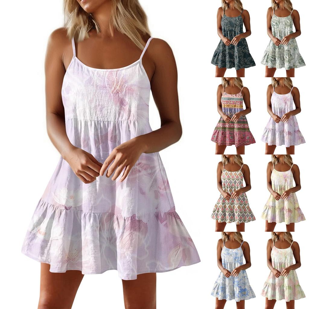 Summer Sexy Party Solid Color Spaghetti Strap Ruched Short Dress Casual For Womens