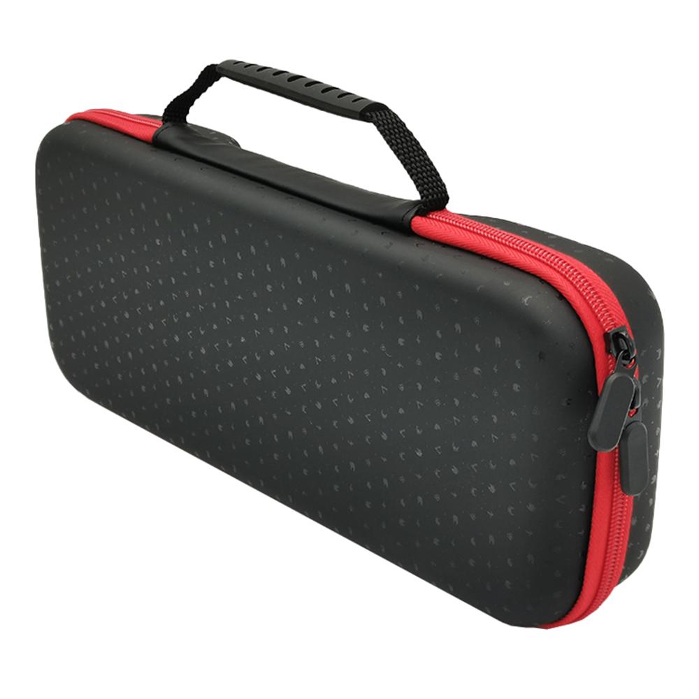 

For ASUS ROG Ally X/ROG Ally Game Console Waterproof Storage Bag PU Leather+EVA Protective Case Red Zipper