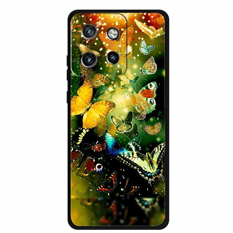 Soft Case For Motorola Moto G75 5G Cover Silicone Print Starry butterfly TPU Soft Phone Cases for Moto G75 Colorful TPU G75 Capa