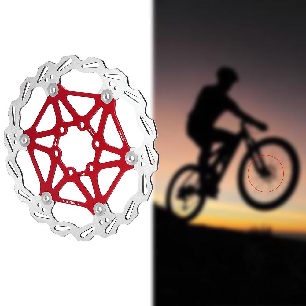 160180203mm Mountain Bike Type Floating Brake Disc Bicycle Brake Pad Cycling Accessory(Red 160mm)