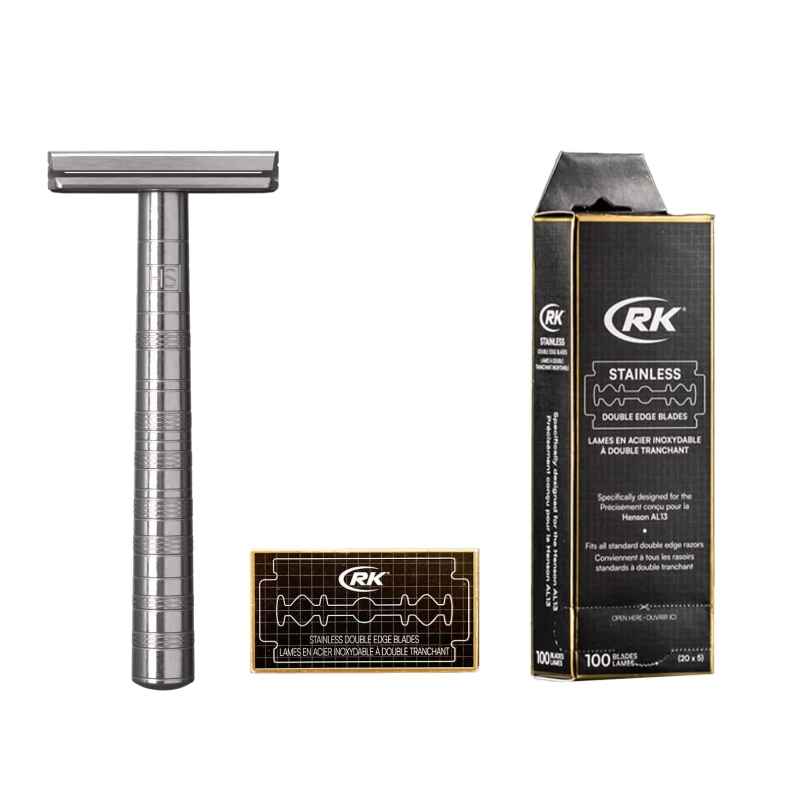 

Бритва HENSON SHAVING AL13 СРЕДНЯЯ Модель для очень гладкого бритья и 100 Сменных лезвий и Рекомендовано для тех, кто хочет гладкое (АВИАЦИОННЫЙ АЛЮМИНИЙ) (Основной