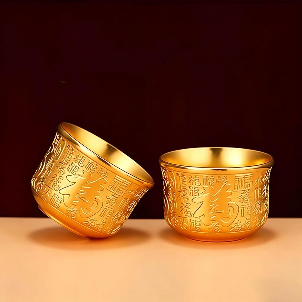 Festive Decoration Offering Cup, for Worshiping God of Wealth and Buddha, Bai Fu Cup, Offering Wine Cup
