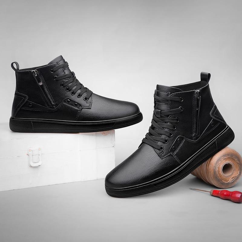 Fashion 2024 New Men's Boots Big Size 38-46 Vintage Business High Quality Men Shoes Casual Fashion Lace-up Keep Warm Boots For Man