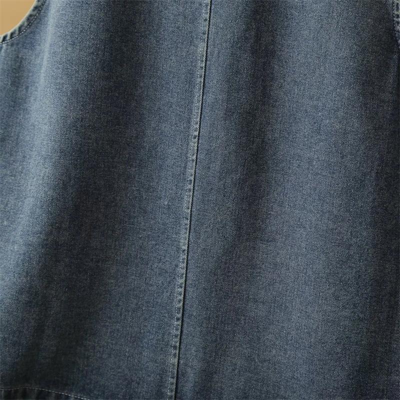 Vest for Women Denim Sleeveless Oversize Loose Versatile Casual Sleeveless Coat Vest Top