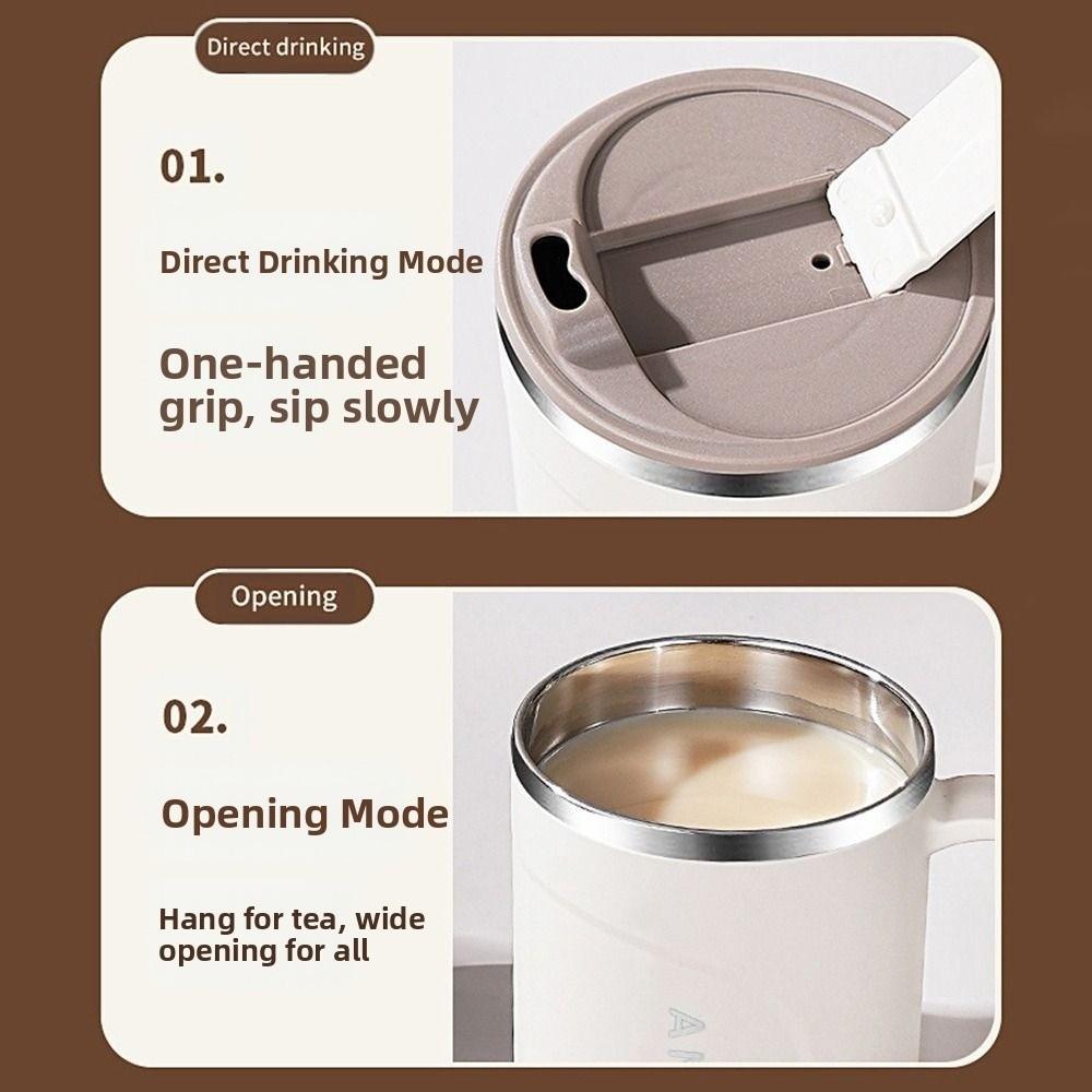 Stainless Steel Insulated Coffee Cup 500ml Thermos Cup Durable Milk Coffee Mug  Student