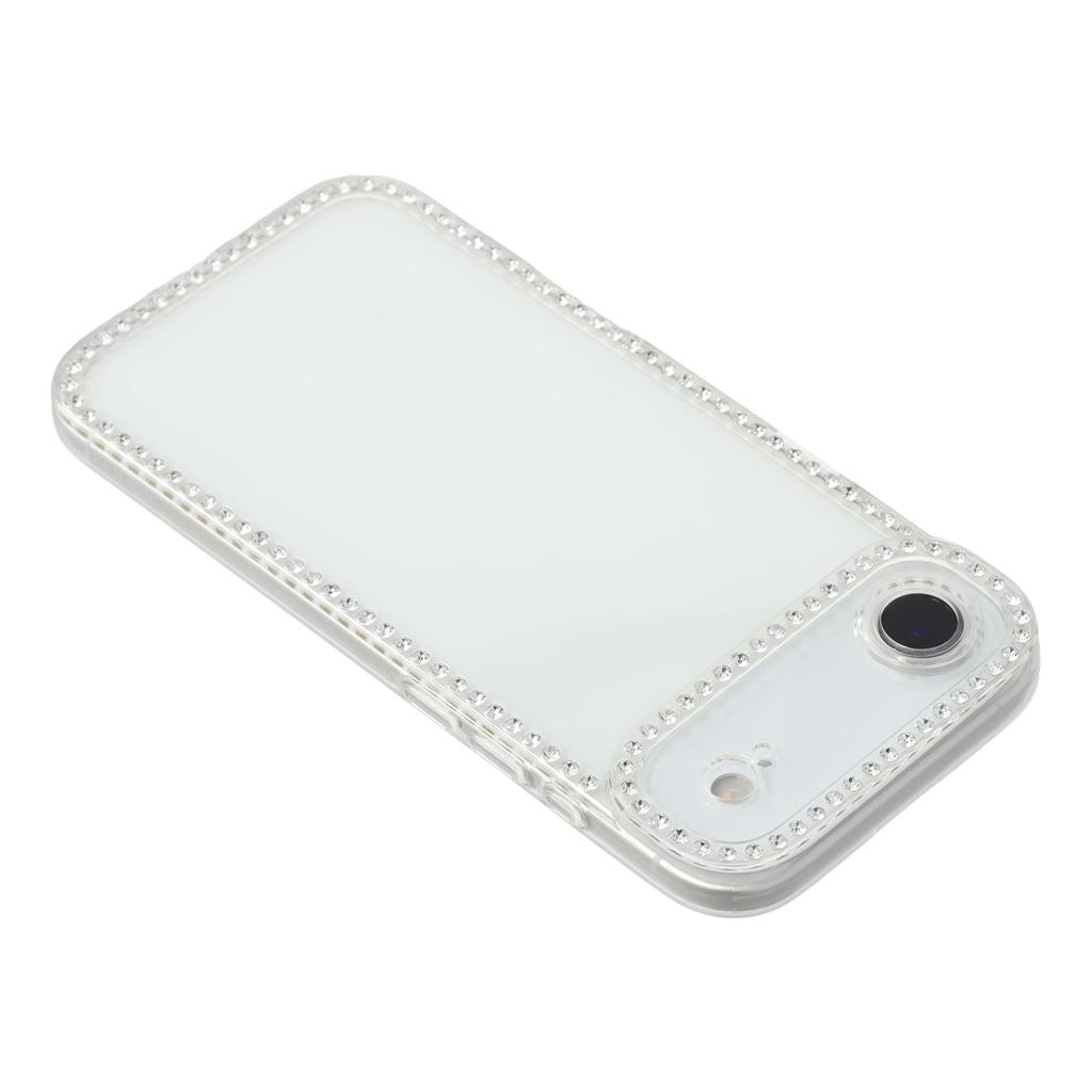 For iPhone 17 Air TPU Case Rhinestone Decor Clear Phone Back Cover,Precise Cutout